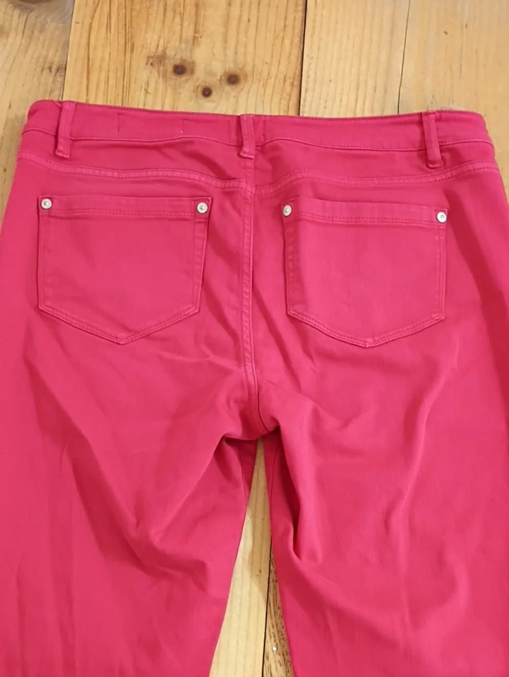 J Jill Denim Red Authentic Fit Cropped Mid Rise Jeans Size 10